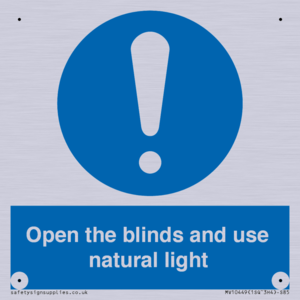 Open the blinds and use natural light
